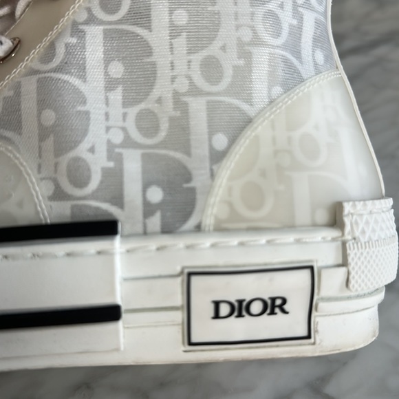 DIOR B23 high top white oblique canvas - Picture 4 of 5